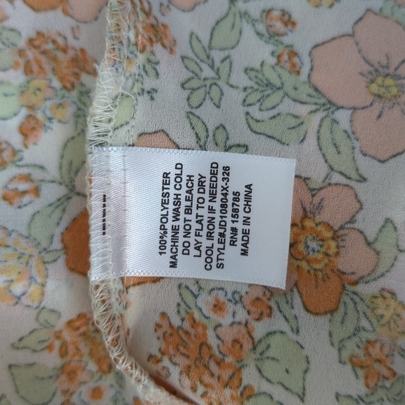 NEW Pies in the Sky Floral Lace Up Back Maxi Dress Orange 3X bohemian peasant - Picture 9 of 9